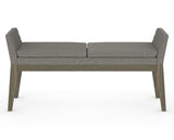 Canadel Downtown Upholstered Bench 5170 in TN Fabric and 08 Shadow, front view