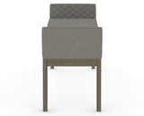 Canadel Downtown Upholstered Bench 5170 in TN Fabric and 08 Shadow, side view