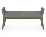 Canadel Downtown Upholstered Bench 5170 in TN Fabric and 08 Shadow, back view