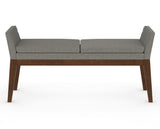 Canadel Downtown Upholstered Bench 5170 in TN Fabric and 19 Cognac Washed, front view