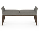Canadel Downtown Upholstered Bench 5170 in TN Fabric and 29 Hazelnut Washed, front view