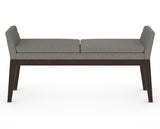 Canadel Downtown Upholstered Bench 5170 in TN Fabric and 59 Davy's Grey, front view