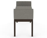 Canadel Downtown Upholstered Bench 5170 in TN Fabric and 59 Davy's Grey, side view