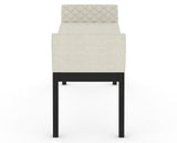 Canadel Downtown Upholstered Bench 5170 in TW Fabric and 05 Peppercorn Washed, side view
