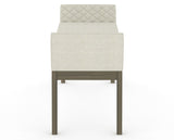 Canadel Downtown Upholstered Bench 5170 in TW Fabric and 08 Shadow, side view