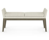 Canadel Downtown Upholstered Bench 5170 in TW Fabric and 08 Shadow, back view