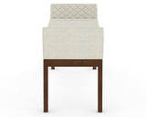 Canadel Downtown Upholstered Bench 5170 in TW Fabric and 19 Cognac Washed, side view