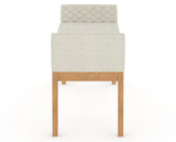 Canadel Downtown Upholstered Bench 5170 in TW Fabric and 20 Caramel Washed, side view