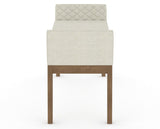 Canadel Downtown Upholstered Bench 5170 in TW Fabric and 25 Pecan Washed, side view