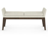 Canadel Downtown Upholstered Bench 5170 in TW Fabric and 29 Hazelnut Washed, front view