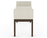 Canadel Downtown Upholstered Bench 5170 in TW Fabric and 29 Hazelnut Washed, side view