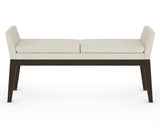 Canadel Downtown Upholstered Bench 5170 in TW Fabric and 59 Davy's Grey, front view