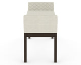 Canadel Downtown Upholstered Bench 5170 in TW Fabric and 59 Davy's Grey, side view
