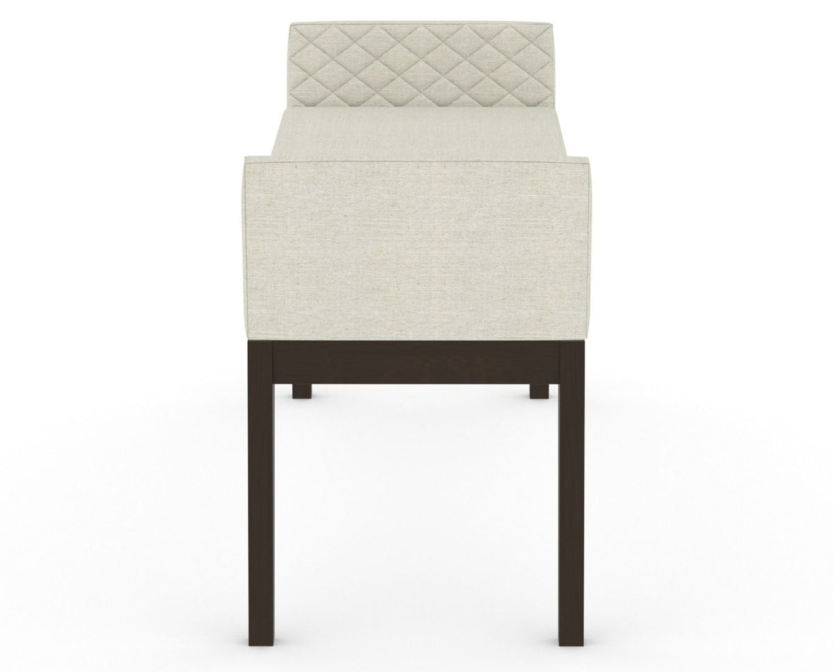 Canadel Downtown Upholstered Bench 5170 in TW Fabric and 59 Davy's Grey, side view