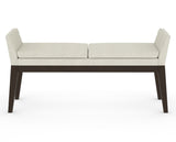 Canadel Downtown Upholstered Bench 5170 in TW Fabric and 59 Davy's Grey, back view