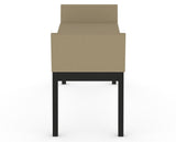 Canadel Downtown Upholstered Bench 5170 in XY Faux Leather and 05 Peppercorn Washed, side view