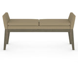 Canadel Downtown Upholstered Bench 5170 in XY Faux Leather and 08 Shadow, front view