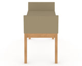 Canadel Downtown Upholstered Bench 5170 in XY Faux Leather and 20 Caramel Washed, side view