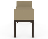 Canadel Downtown Upholstered Bench 5170 in XY Faux Leather and 59 Davy's Grey, side view
