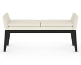 Canadel Downtown Upholstered Bench 5170 in YJ Faux Leather and 05 Peppercorn Washed, front view