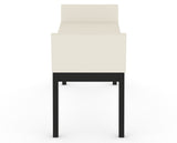 Canadel Downtown Upholstered Bench 5170 in YJ Faux Leather and 05 Peppercorn Washed, side view
