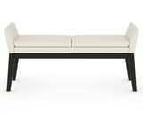 Canadel Downtown Upholstered Bench 5170 in YJ Faux Leather and 05 Peppercorn Washed, back view