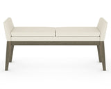 Canadel Downtown Upholstered Bench 5170 in YJ Faux Leather and 08 Shadow, front view
