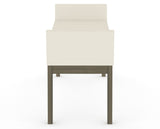 Canadel Downtown Upholstered Bench 5170 in YJ Faux Leather and 08 Shadow, side view