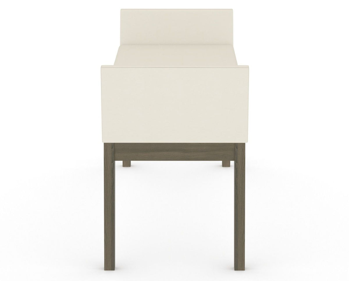 Canadel Downtown Upholstered Bench 5170 in YJ Faux Leather and 08 Shadow, side view