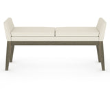 Canadel Downtown Upholstered Bench 5170 in YJ Faux Leather and 08 Shadow, back view