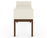 Canadel Downtown Upholstered Bench 5170 in YJ Faux Leather and 19 Cognac Washed, side view