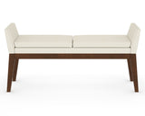 Canadel Downtown Upholstered Bench 5170 in YJ Faux Leather and 19 Cognac Washed, back view