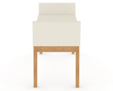 Canadel Downtown Upholstered Bench 5170 in YJ Faux Leather and 20 Caramel Washed, side view