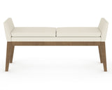 Canadel Downtown Upholstered Bench 5170 in YJ Faux Leather and 25 Pecan Washed, back view