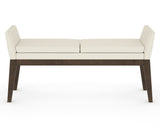 Canadel Downtown Upholstered Bench 5170 in YJ Faux Leather and 29 Hazelnut Washed, front view