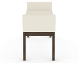 Canadel Downtown Upholstered Bench 5170 in YJ Faux Leather and 29 Hazelnut Washed, side view