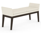 Canadel Downtown Upholstered Bench 5170 in YJ Faux Leather and 59 Davy's Grey, three-quarter view
