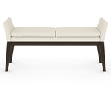 Canadel Downtown Upholstered Bench 5170 in YJ Faux Leather and 59 Davy's Grey, front view