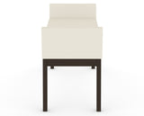 Canadel Downtown Upholstered Bench 5170 in YJ Faux Leather and 59 Davy's Grey, side view