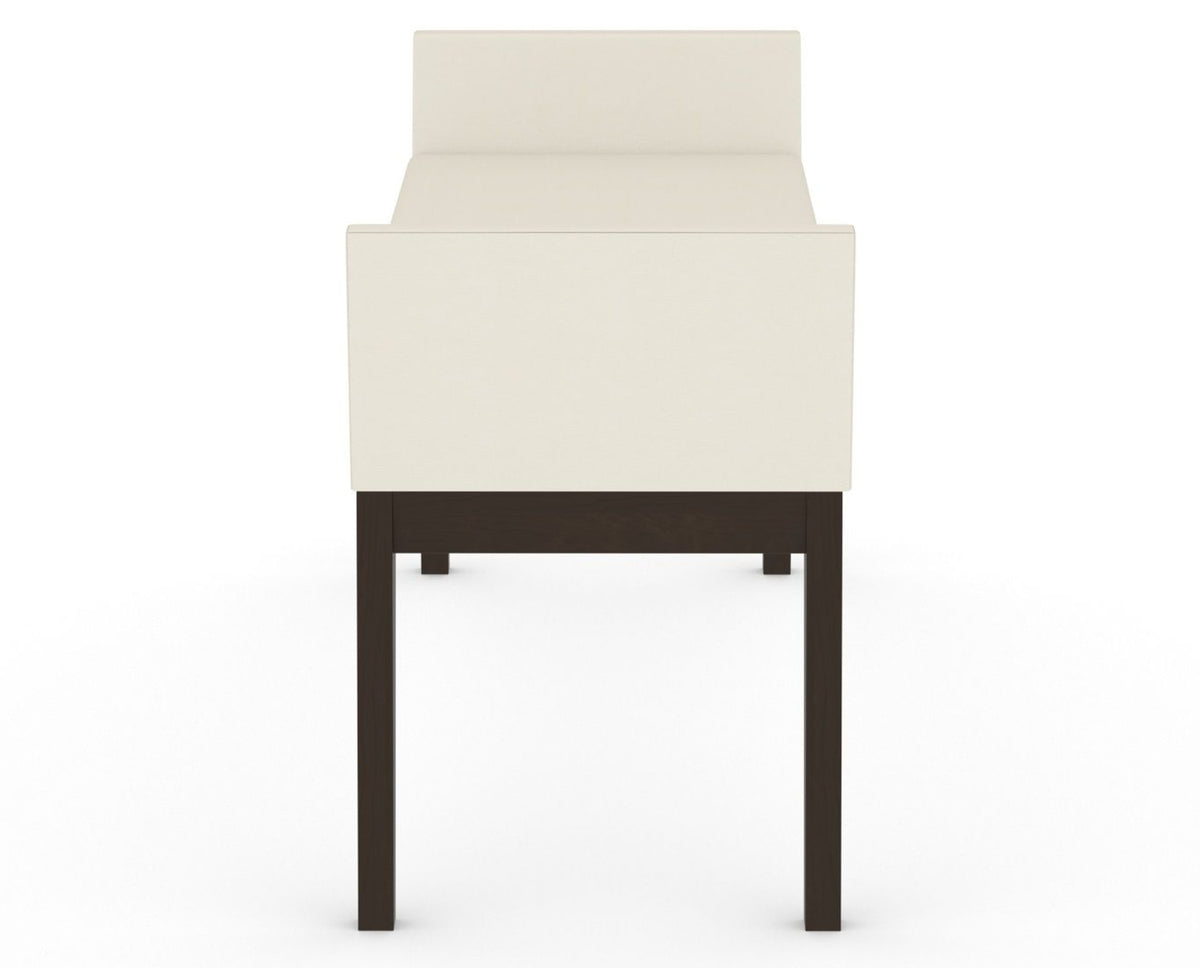 Canadel Downtown Upholstered Bench 5170 in YJ Faux Leather and 59 Davy's Grey, side view