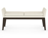 Canadel Downtown Upholstered Bench 5170 in YJ Faux Leather and 59 Davy's Grey, back view
