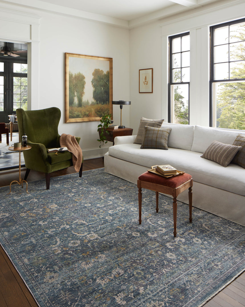 Bradbury Rug 03 | Ocean / Gold