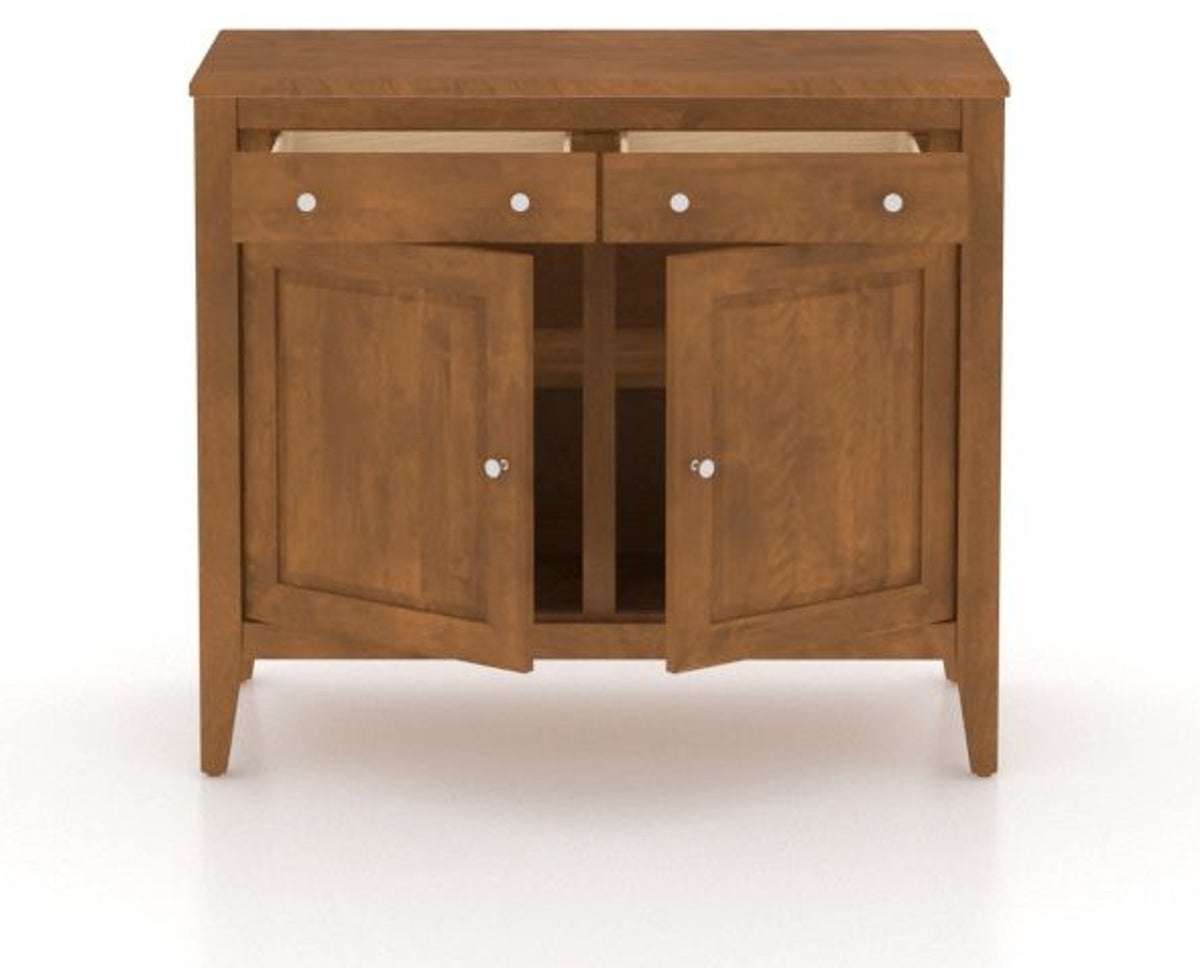 Canadel Buffet 3800 in Oak Washed, open view