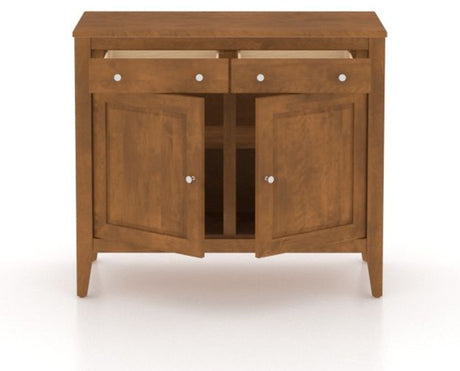 Canadel Buffet 3800 in Oak Washed, open view