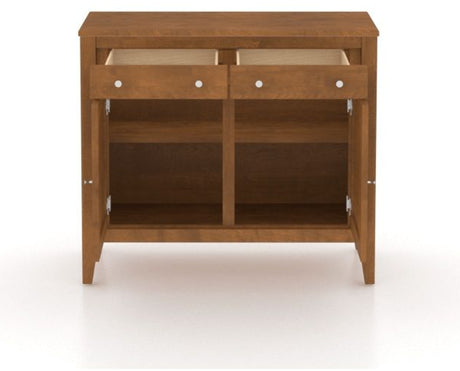 Canadel Buffet 3800 in Oak Washed, fully open view