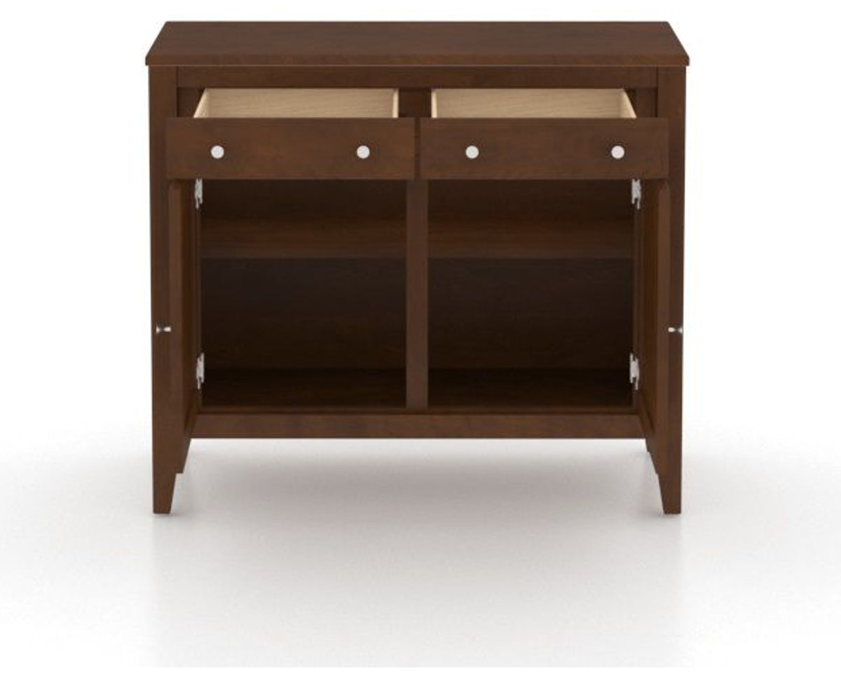 Canadel Buffet 3800 in 19 Cognac Washed, fully open view