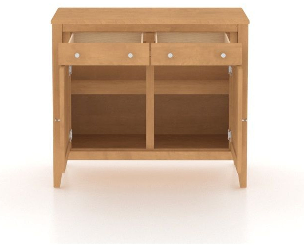 Canadel Buffet 3800 in 20 Caramel Washed, fully open view