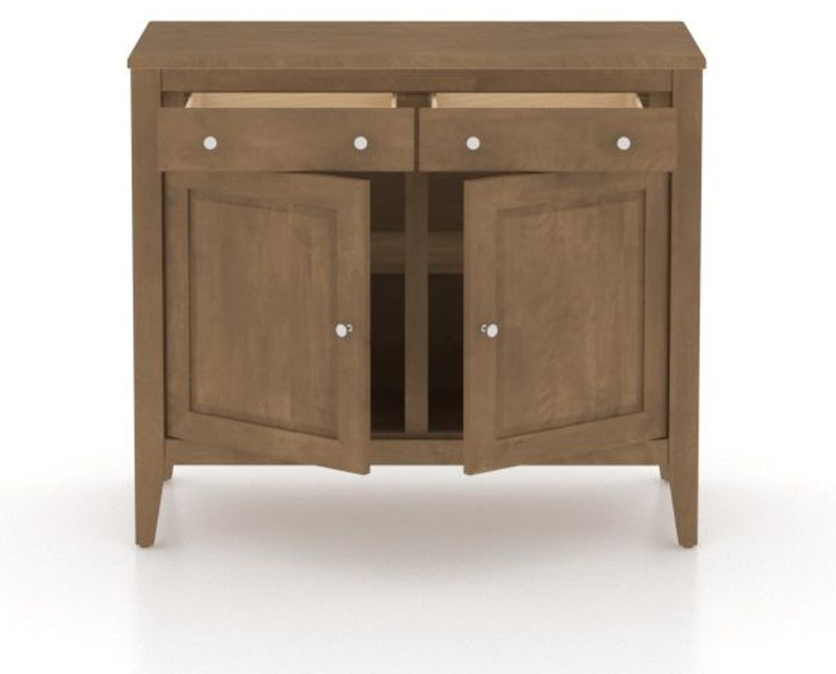 Canadel Buffet 3800 in 25 Pecan Washed, open view