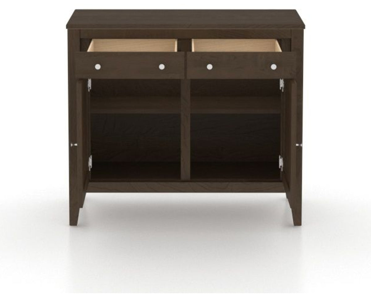 Canadel Buffet 3800 in 29 Hazelnut Washed, fully open view