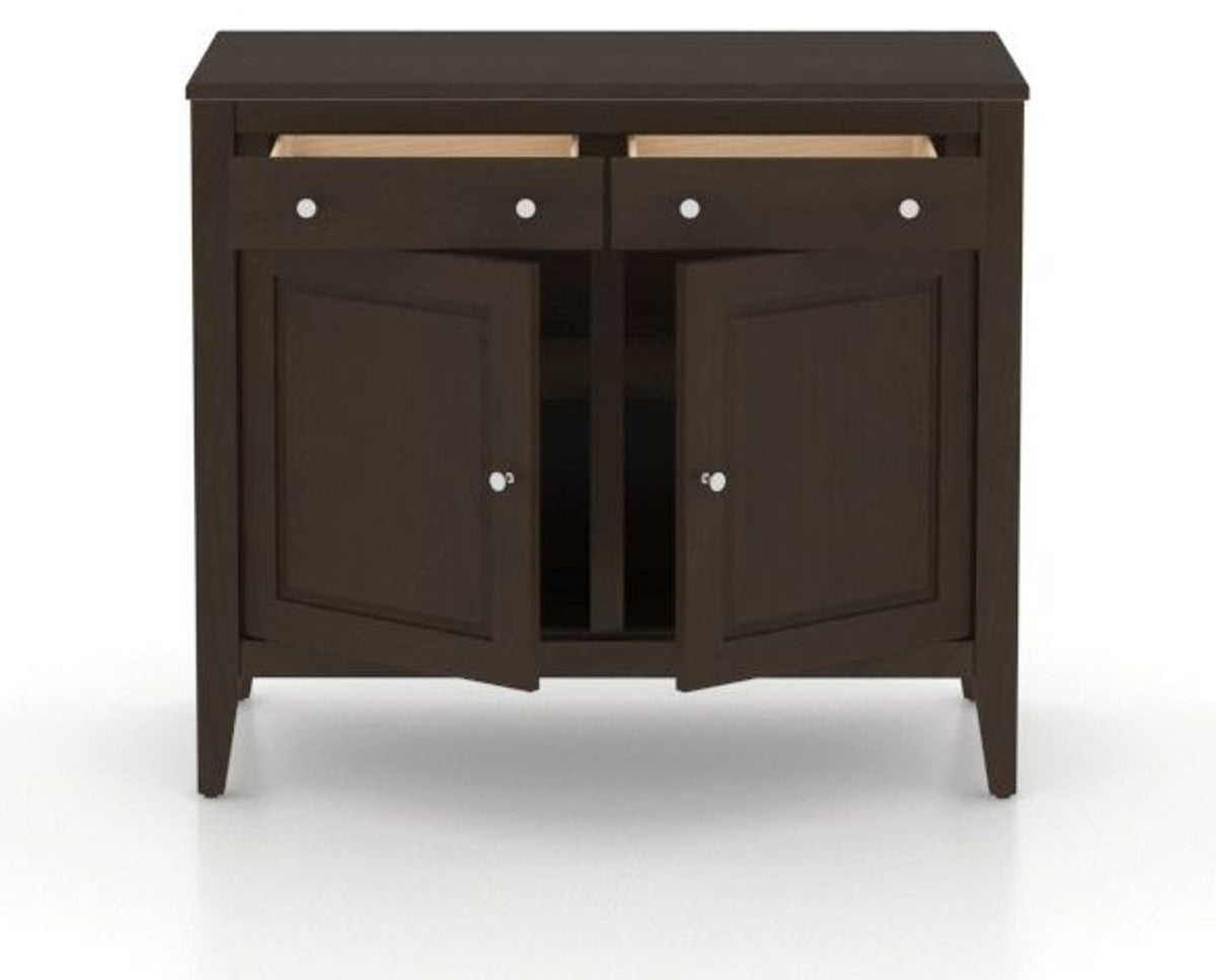 Canadel Buffet 3800 in 59 Davy's Grey, open view